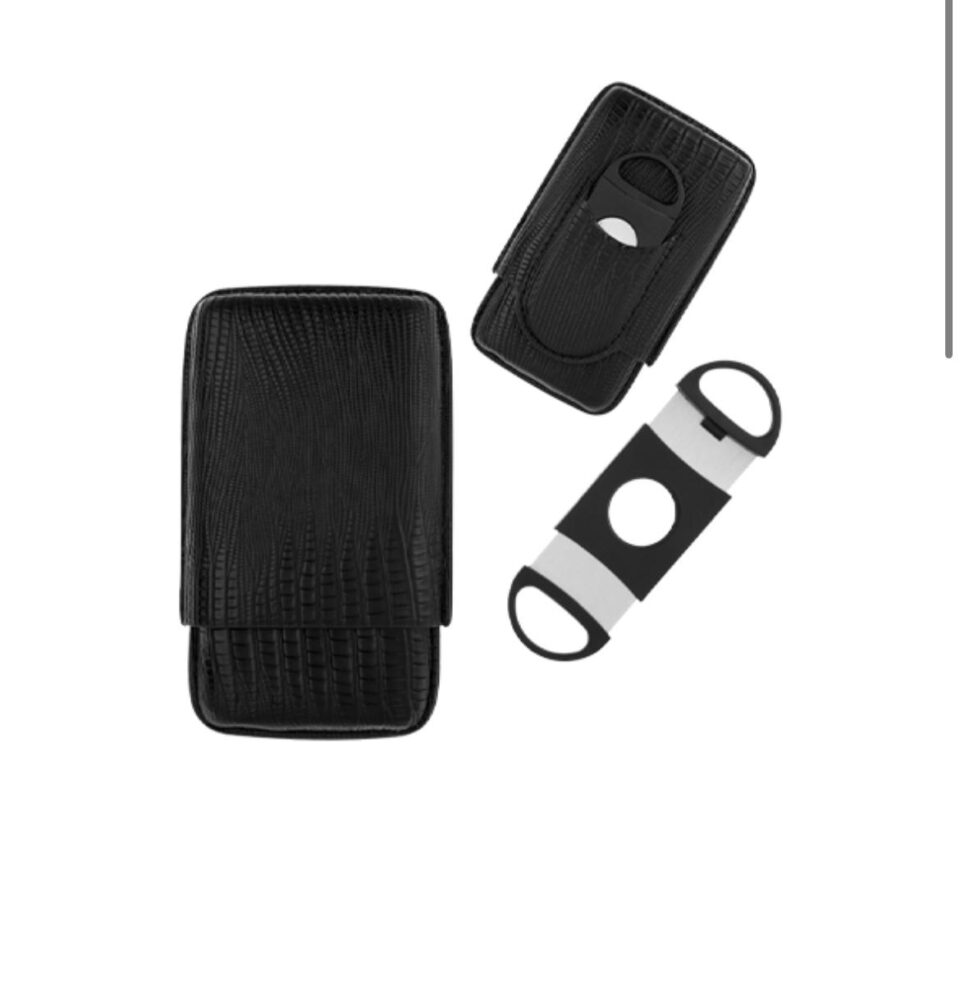 Cigar Case & Cutter set - Robusto